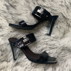 Donald J Pliner‎ Couture Square Toe Buckle Heels sz 6